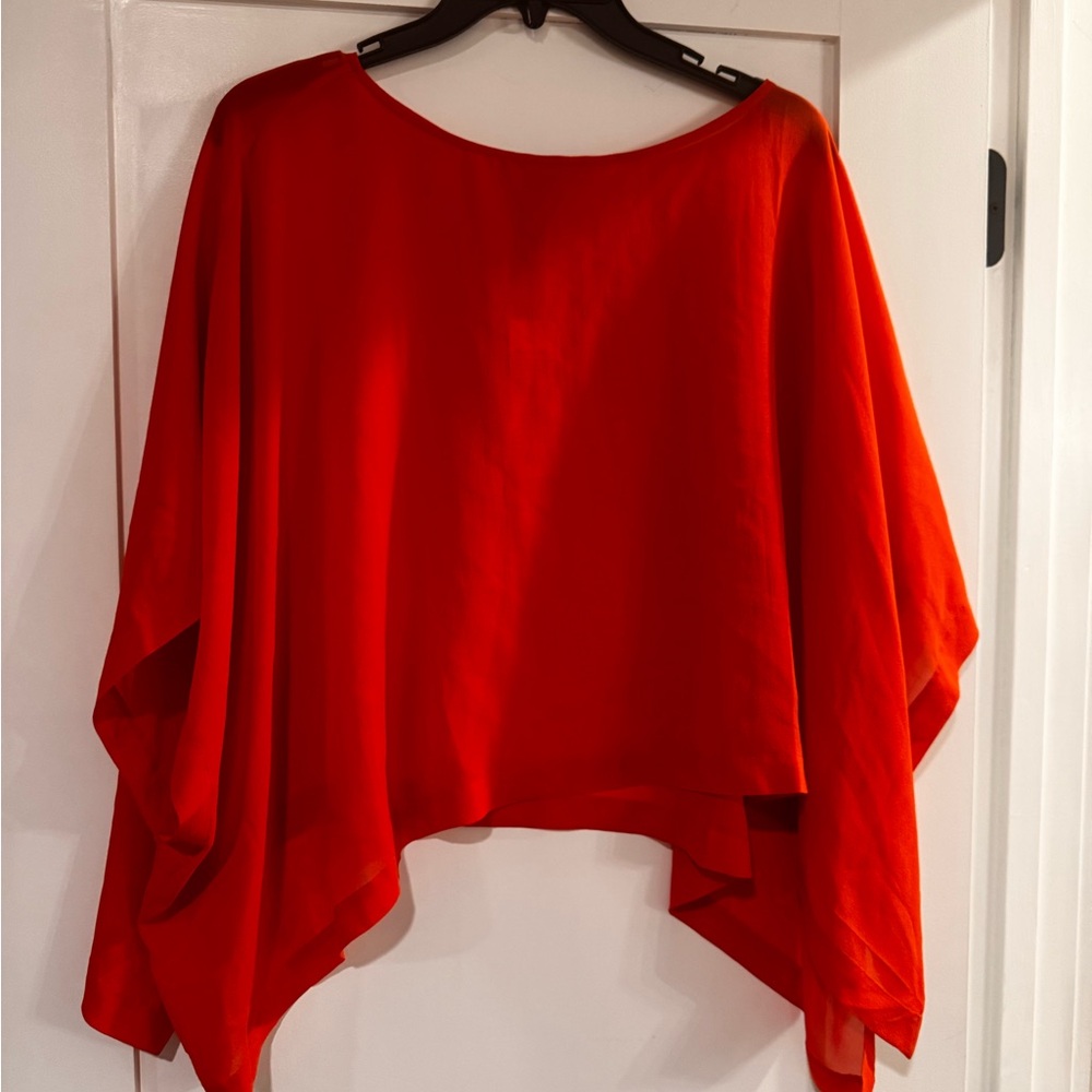 Eileen Fisher Vibrant Red Blouse